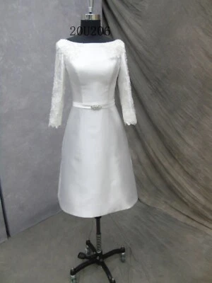 HBH Brautmode I Einzelstück Brautkleid zeitlos Standesamt Mikado bestickt Gr.32 - Bild 1 von 4