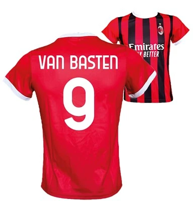 Sportbaer- Maglia Van Basten 9 Milan 2025 ufficiale adulto ragazzo bambino