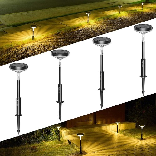 Litom LED Solar PATHWAY Lights Outdoor Garden Landscape Security Lamp - 4 PACK - Picture 6 of 7