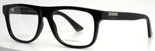 GUCCI GG1117O 001 Black Mens Rectangle Full Rim Eyeglasses 56-17-145 B:42