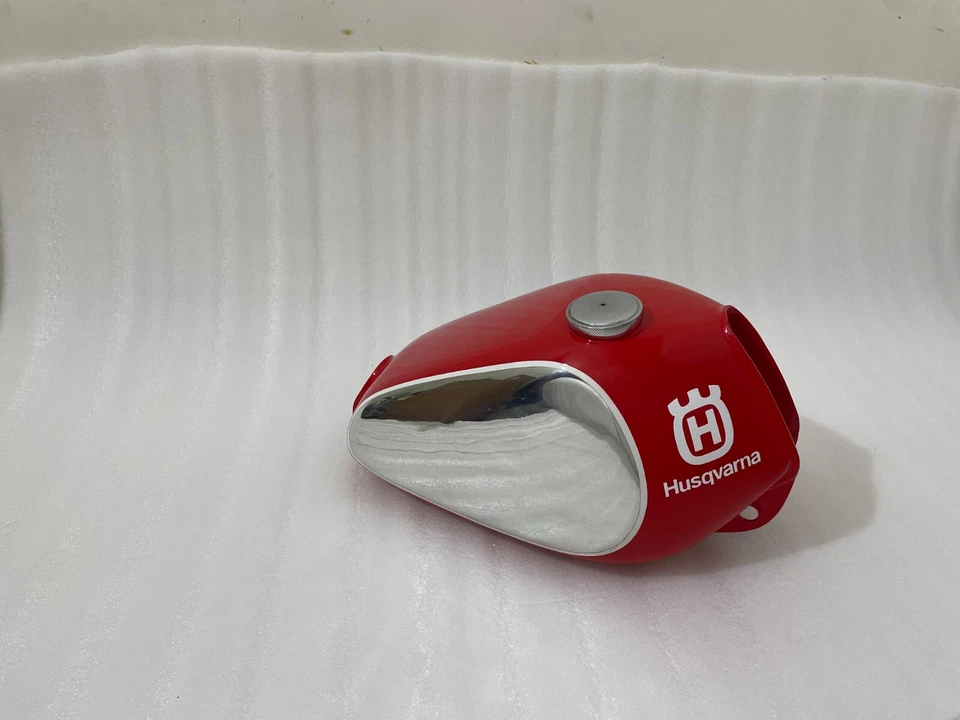 Tanque de combustible y tapa de aluminio pintado rojo Husqvarna CR WR XC 250 430 1981-1983 Foto 4 de 4