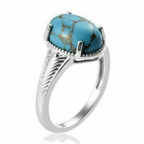 Anillo Karis Azul Mohave TURQUESA 5,90 CTW TALLA 8 Nuevo en Caja Foto 3 de 4