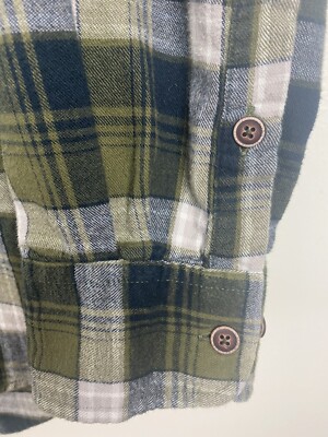 Cabela's Caban Homme 2XL Vert Toile Flanelle Plaid Chasse Extérieur