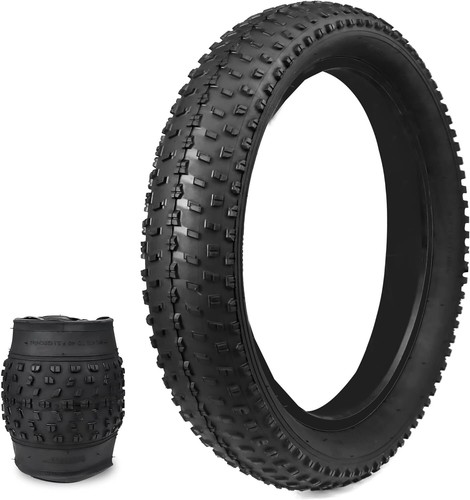 2 COPERTONI 20 X 4.0 X FAT BIKE E-BIKE GOMMA 20'' COPPIA PNEUMATICI STRADALE MTB BICI ELETTRICA NERO RIGIDO 20X4.0 (100-406 - Foto 7