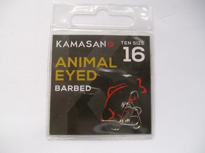 KAMASAN ANIMAL X-STRONG BARBED EYED HOOKS 16's (K04)