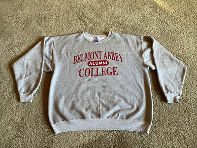 VTG Belmont Abbey College Alumni CHAMPION Gray SPELL OUT SZ XL X Large