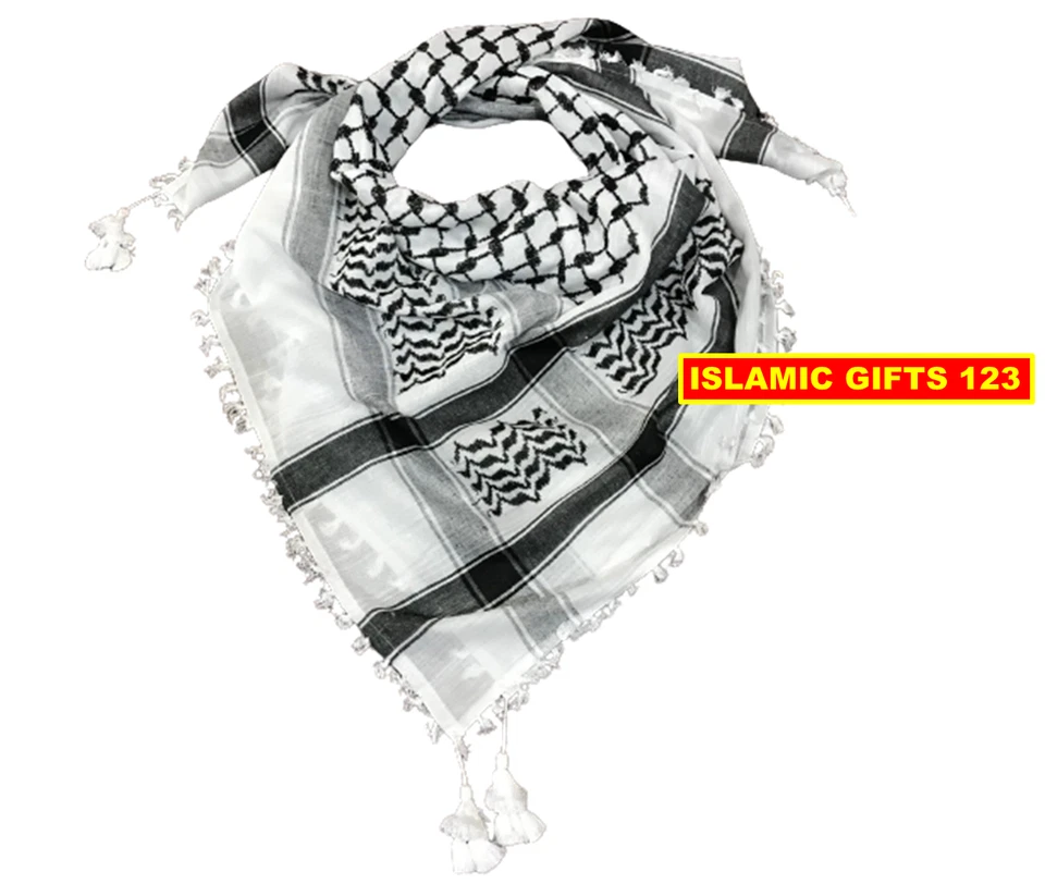 批量 Keffiyeh 阿拉伯围巾 巴勒斯坦 原版 阿拉法特 Shemagh 编织 巴勒斯坦国旗 — 第 3/4 张图片