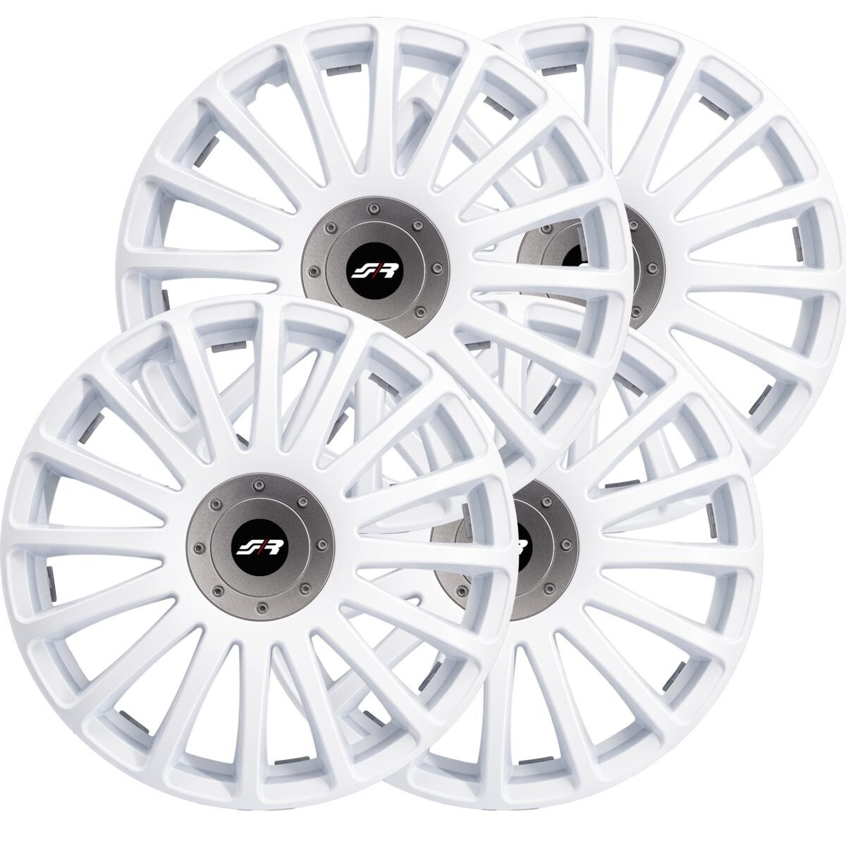 Upgrade Cerchi 14" Grand Prix White - Kit 4 Copricerchi Glossy White