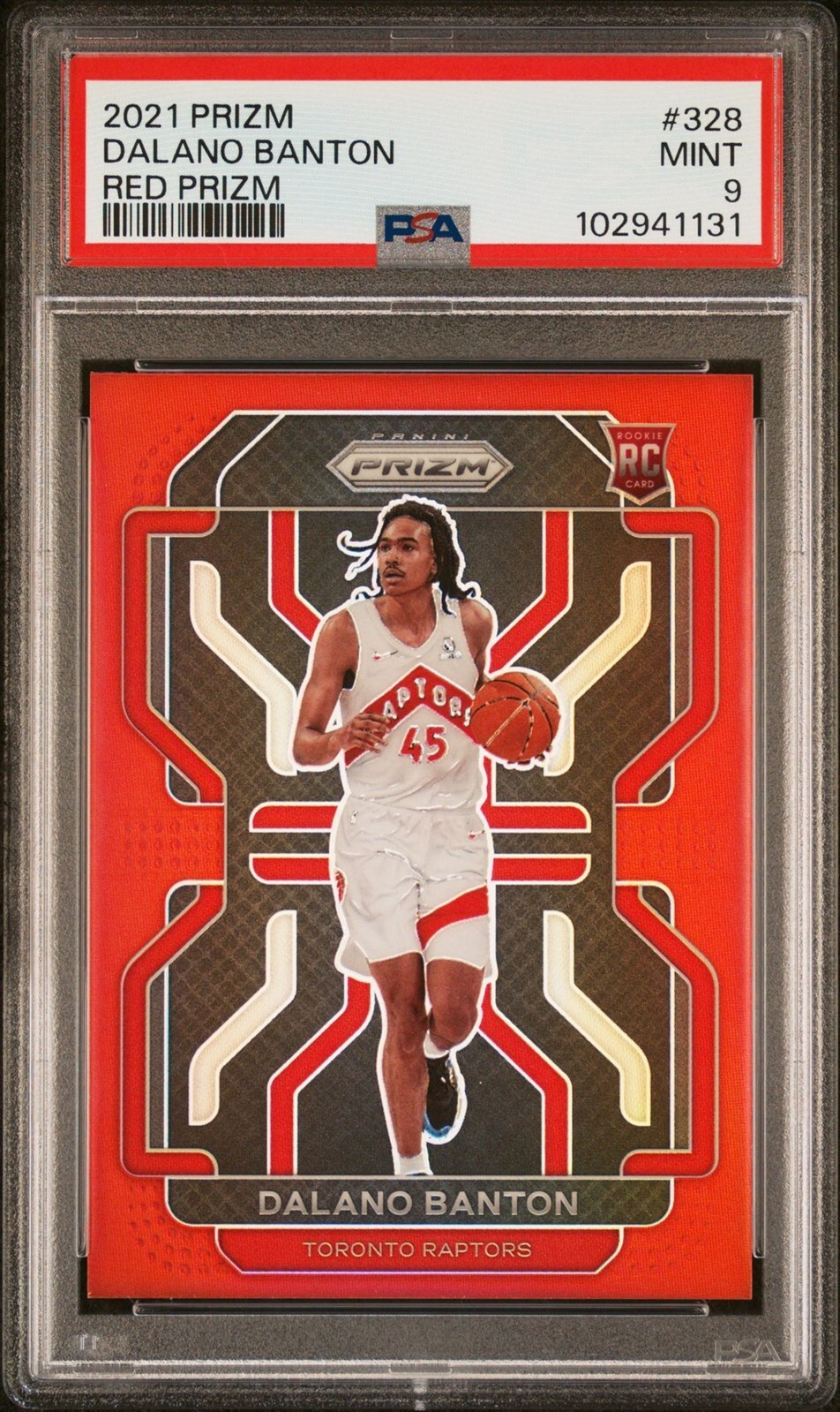 Dalano Banton RED Prizm Rookie 2021 144/299 #328 PSA 9