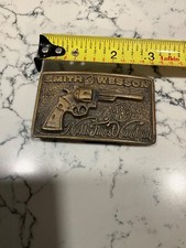Vtg Smith Wesson 811 - World's Finest Handguns - Belt Buckle MINT CONDITION