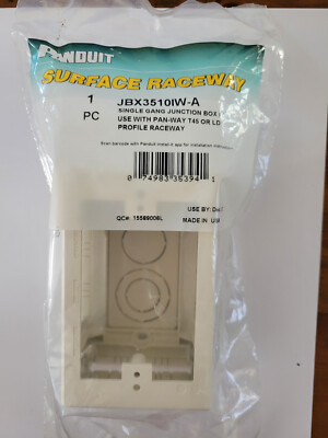 Panduit - JBX3510IW-A 1-Gang Low Voltage Outlet Box  - Ivory White