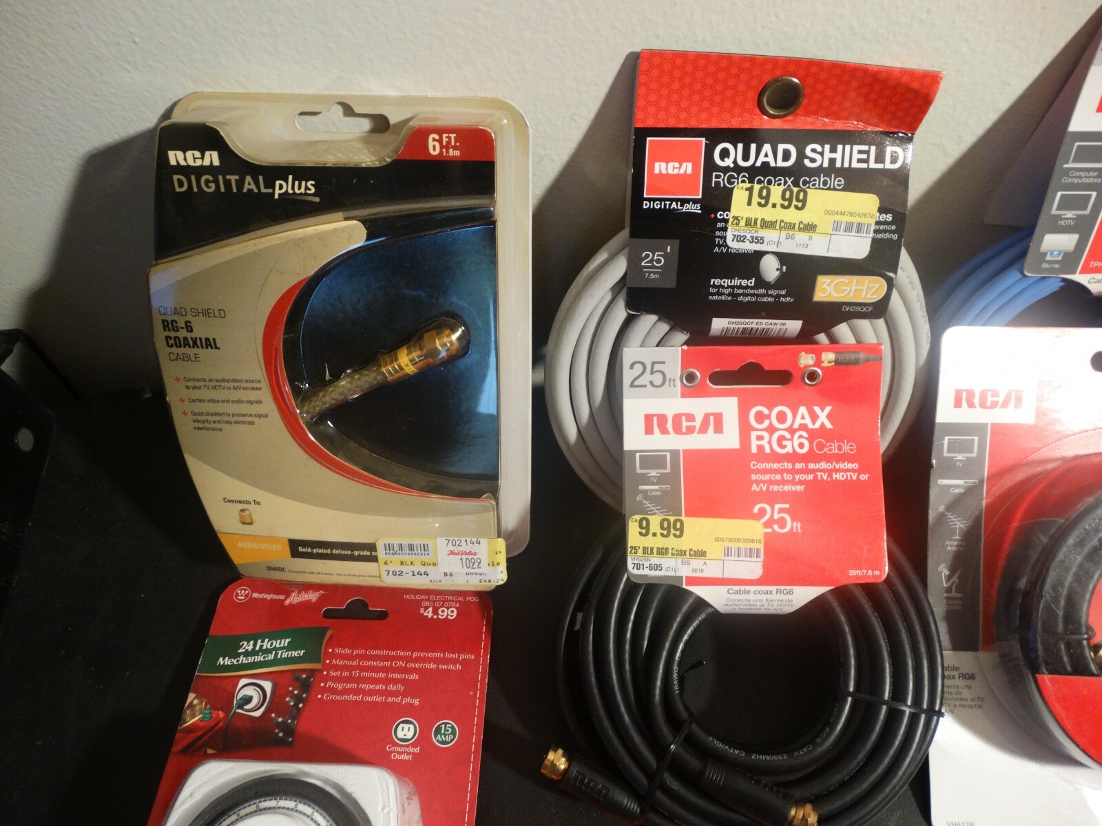 Lot of 17 Audio Video Coax Speaker Cables USB VGA CAT5 Timer Accessories eBay