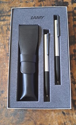 Lamy Tipo Tintenroller und Druckbleistift und Lederetui Etui Set in Box