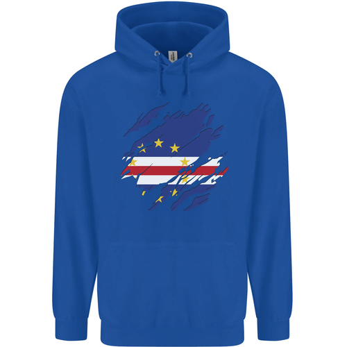 Torn Cape Verde Flag Verdean Day Football Childrens Kids Hoodie - Picture 60 of 88