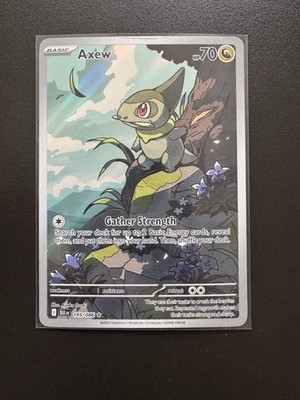 Axew Alt Card Axew 145/086 Pokemon TCG SV Black Bolt Illustration Rare Card | eBay