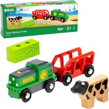 Brio Battery Power Farm Train 36018 Wooden Rail Electric Vehicle Locomotive RZ