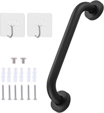 30 cm Black Stainless Steel Grab Bar - Anti-Slip Bathroom Balance Rail