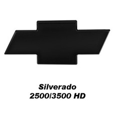 Front Billet Bowtie Grille Emblem Smoth 07-10 Chevy Silverado 2500 Hd 3500 Black