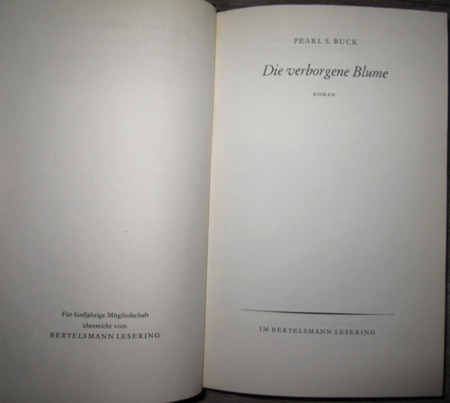 Vtg HC, Die Verborgene Blume / The Hidden Flower by Pearl S. Buck, 1962 (GERMAN) - Picture 2 of 5