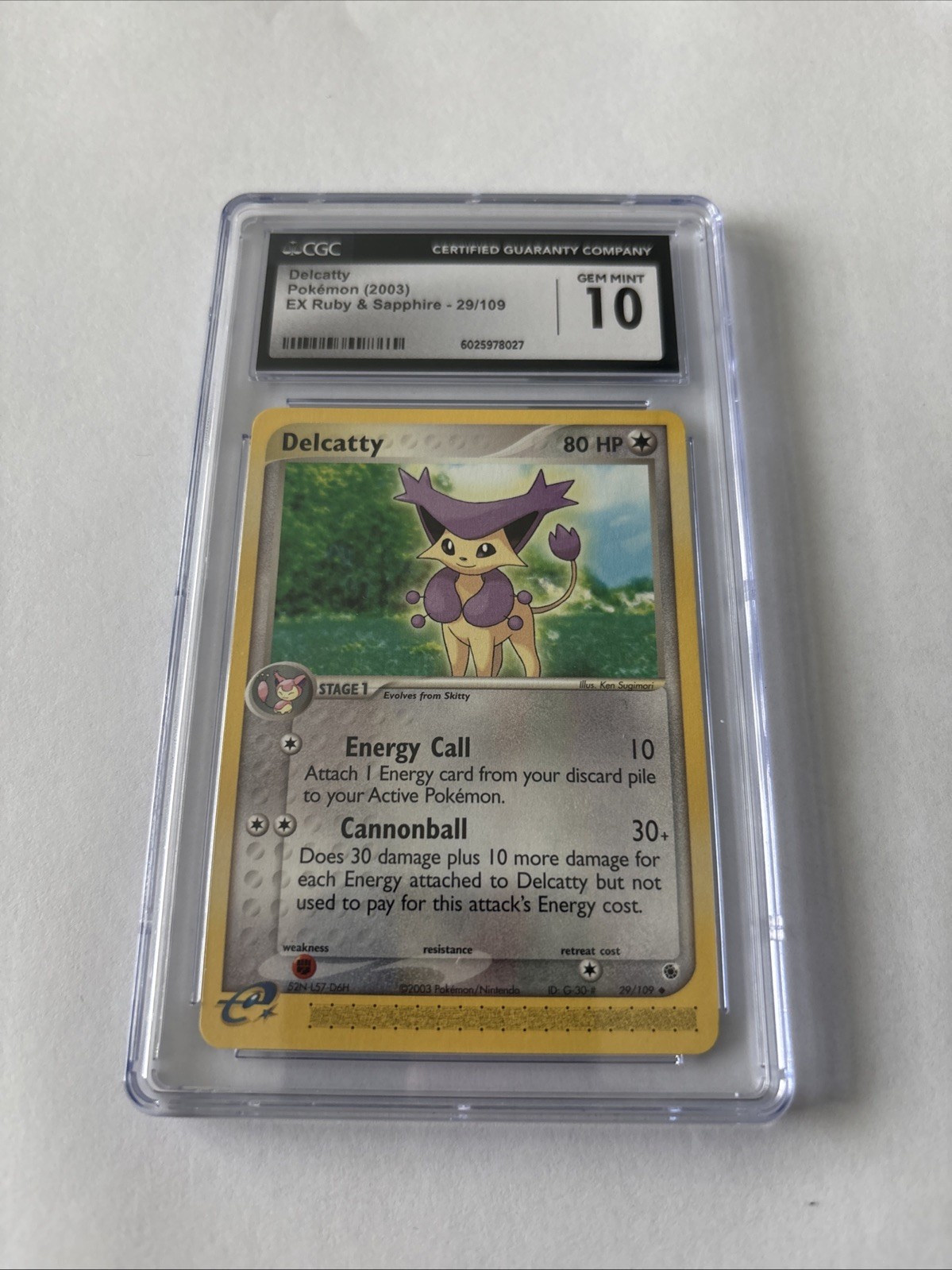 Pokemon EX Sandstorm Delcatty 34/100 CGC 10