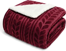 Sherpa Fleece Throw Blanket, Reversible Velvet Plush Blankets and Soft Throws fo