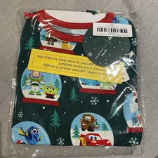 Little sleepies Disney Pixar Snow Globes Christmas Short Sleeve Two piece 2T NWT