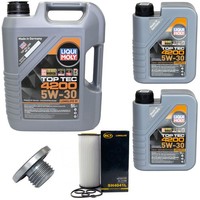 MotoröL Filter Set 4200 5W-30 Liqui Moly 7 Liter + Schraube FüR BMW 3Er 330D E46
