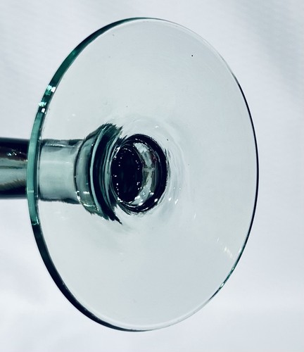 Lote de 2 ~ Cristal Soplado Arte Tallo de Tulipán Vino Amatista Tallo Verde Iridiscente - Imagen 7 de 12