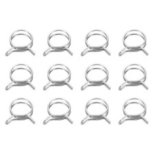 12Pcs 30mm ID 30-34mm OD Double Wire Spring Hose Clamp Spring Clips Clamps