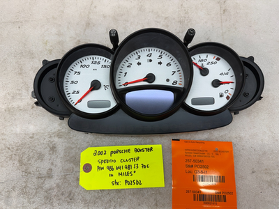 02 PORSCHE BOXSTER 986 SPEEDOMETER GAUGE CLUSTER IN MPH MANUAL