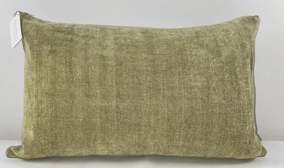 NUEVA FUNDA DE ALMOHADA LUMBAR WILLIAMS SONOMA gris lana espiga MONDAVI $129 Foto 2 de 4