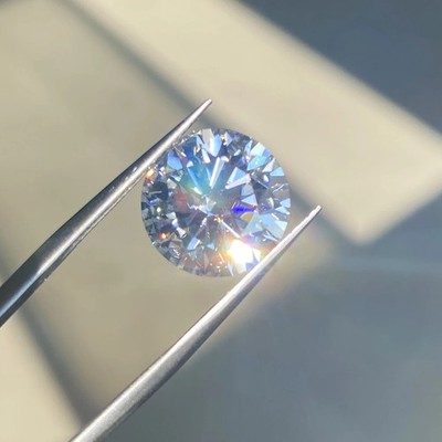 Loose Moissanite Round Cut Stones GRA Certified Premium D VVS1 0.1CT - 30CT