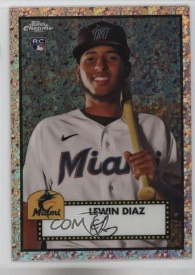 2021 Topps Chrome Platinum Anniversary 67/75 Lewin Diaz #50 Rookie RC 1cz3
