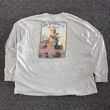 T-shirt manica lunga vintage anni 90 Winchester Riffle grafica taglia XLR grigia