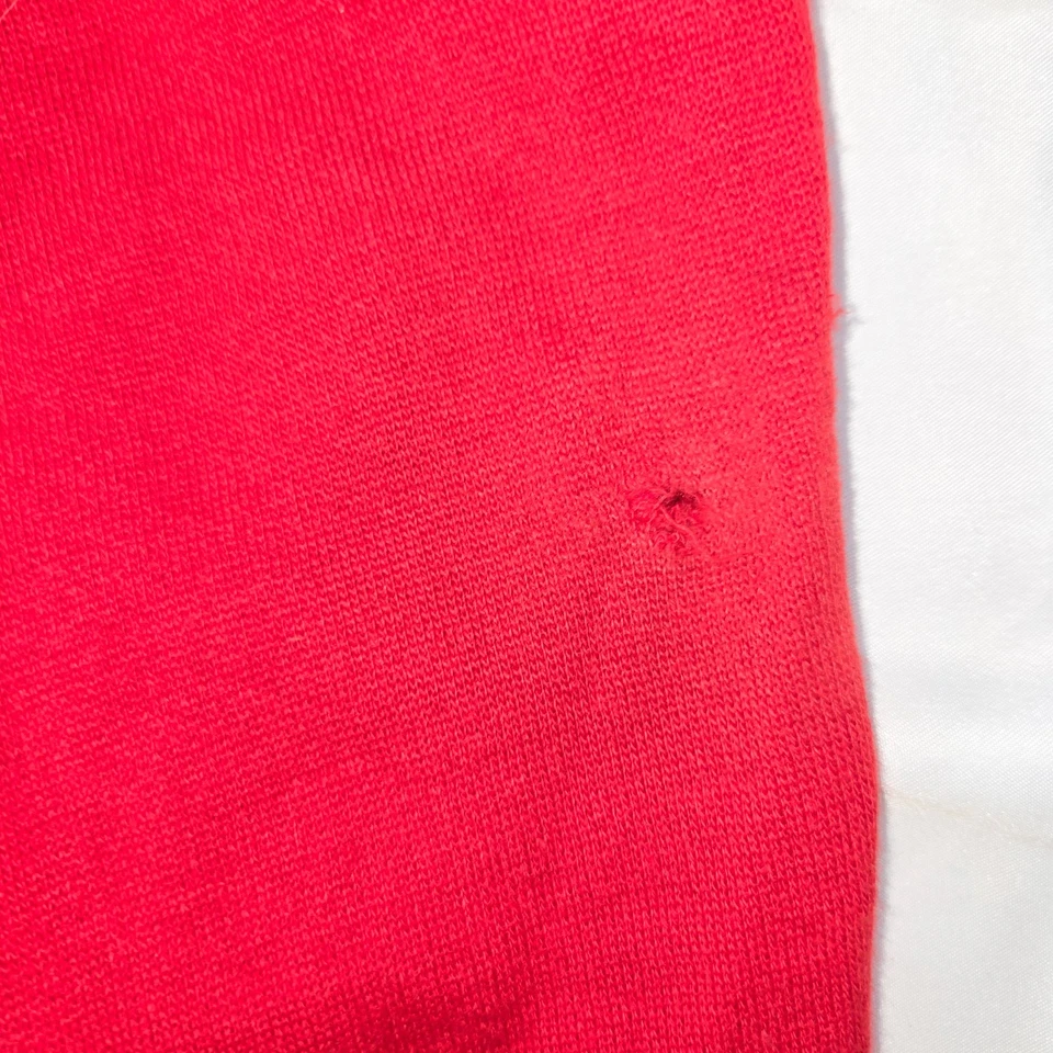 Vintage Boy's Montgomery Ward Hoodie Pant Sweatsuit Size 4/5 Red with Blue Grey - Image 3 of 4