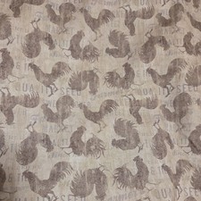 Heart land tossed rooster's Fabric Sold By The Yard.