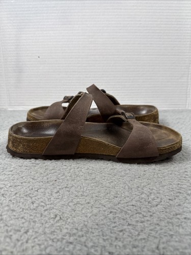 Birkenstock Birki's Belmont Brown Leather Sandals Slip On Comfort Size 39/8 (US) - Picture 10 of 20