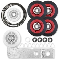 4392067 Dryer Repair Kit Belt Rollers & Idler For Whirlpool Kenmore Maytag Duet