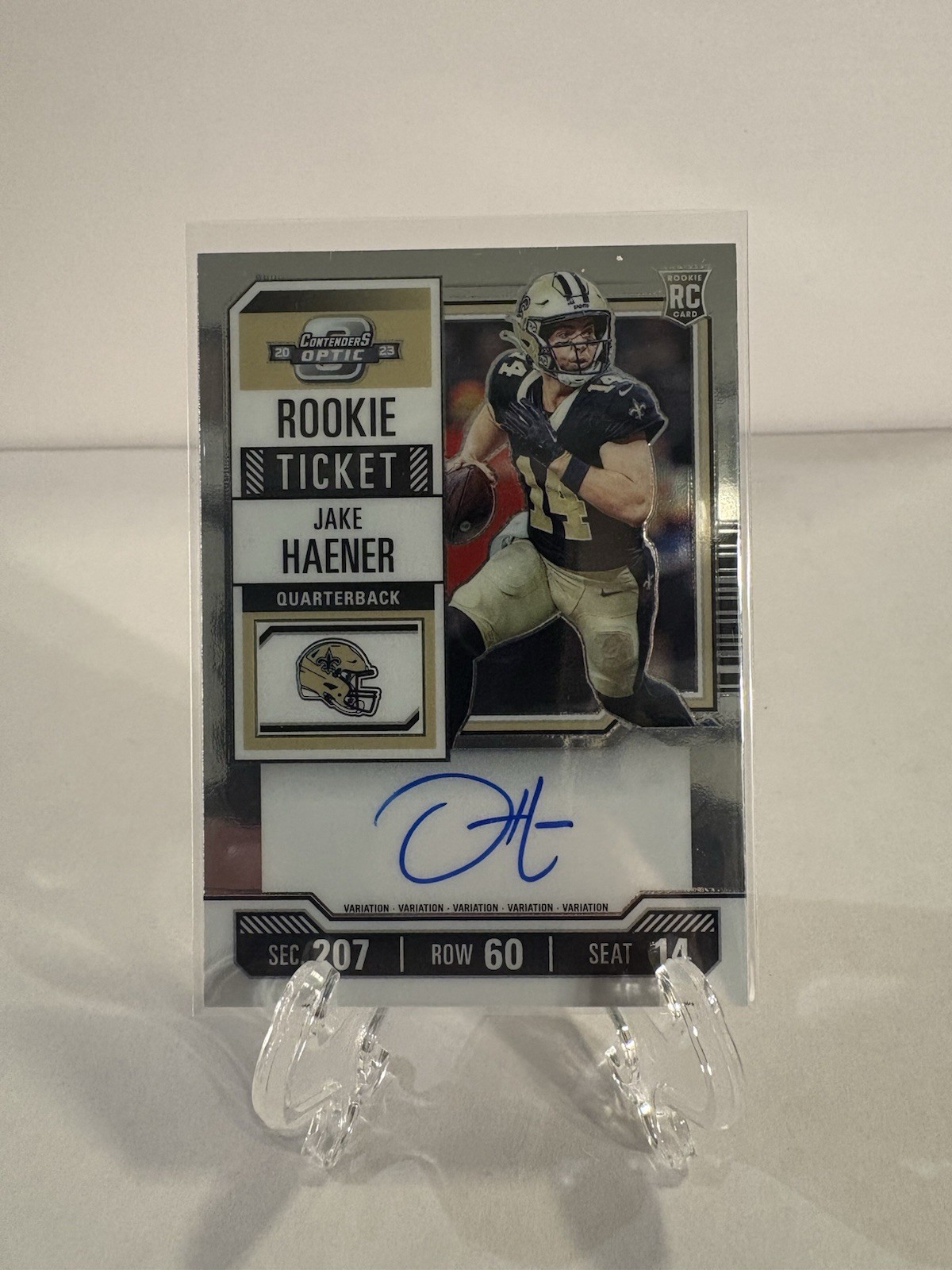 2023 Panini Contenders Optic - Rookie Ticket Auto Jake Haener #113 (Z)