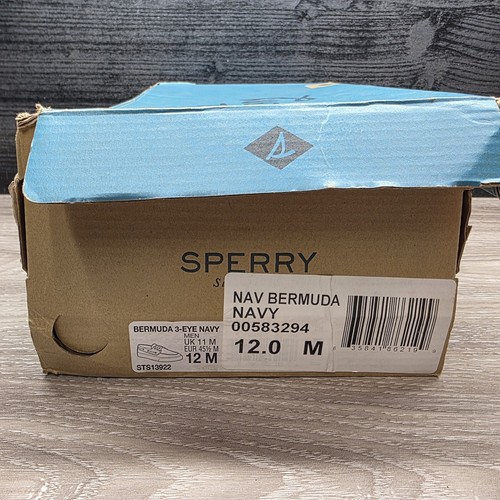 Bermudas para hombre Sperry azul marino lona con cordones zapatos de barco talla 12 - Imagen 11 de 12