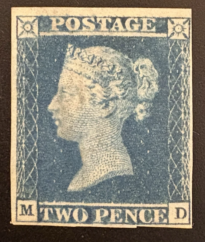 1841 2d Blue Mint 4 Margin In Booklet With Cert Of Authenticity. SG14 CV £5,000 - Image 3 of 4