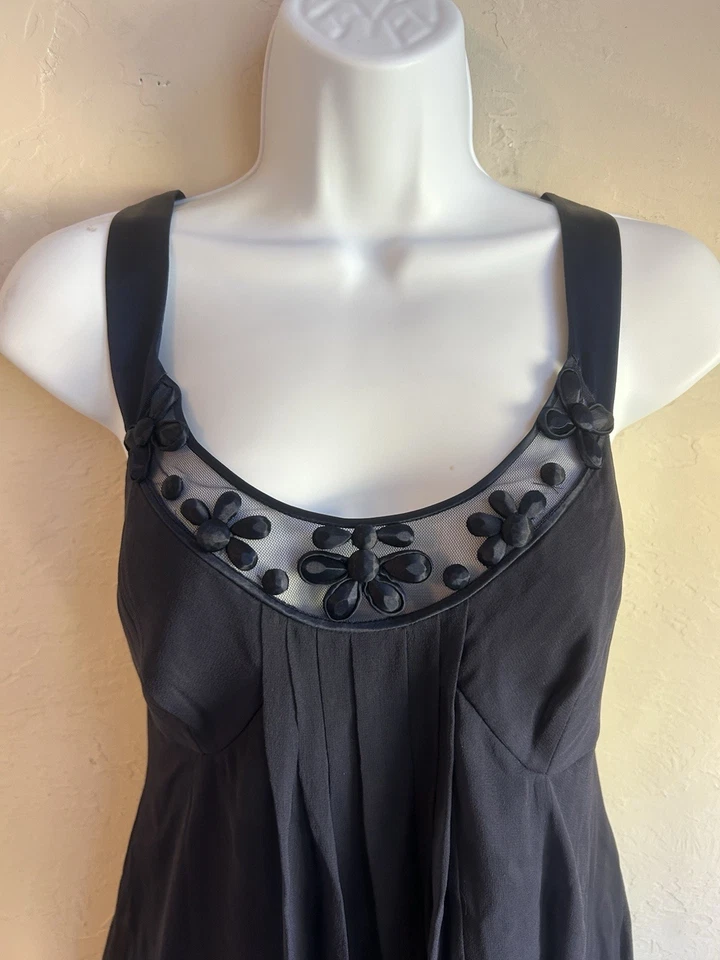 Vintage Y2K Rebecca Taylor Silk Babydoll Slip Dress 10 NWT Blue Fairy Coquette - Image 2 of 4