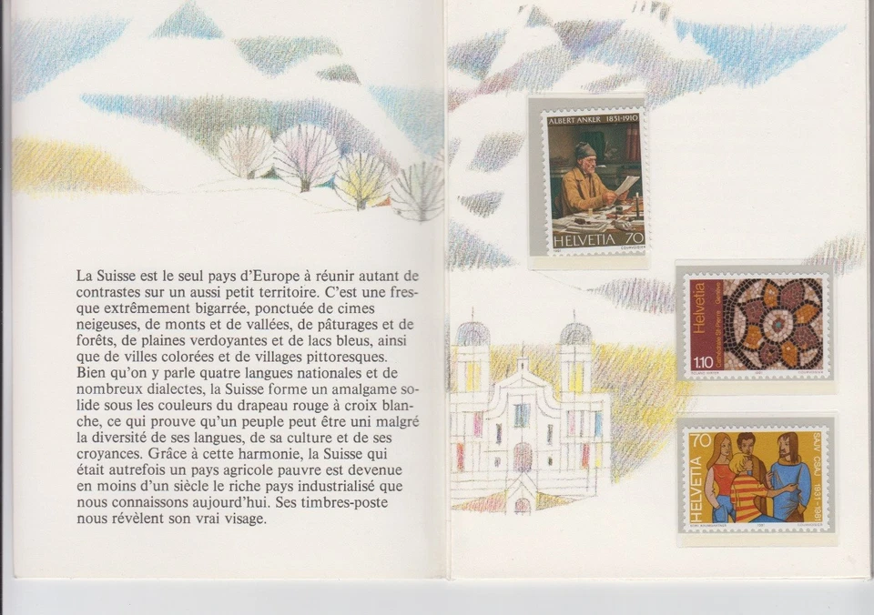 SWITZERLAND 1981-1982.  MULTI-FACETED SOUVENIR BOOKLET 14 STAMPS. MNH - Image 2 of 4