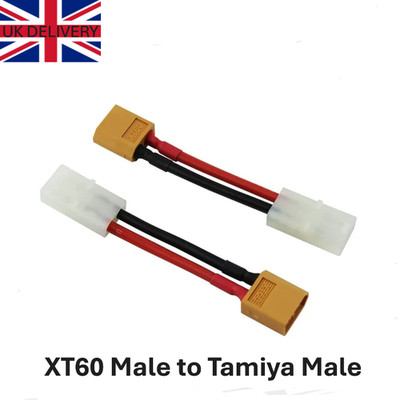 XT60 Stecker auf Tamiya Stecker Adapter Kabel 14AWG 40mm RC LiPo UK