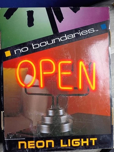 no boundaries Neon Light Open Sign Red Vintage Lamp