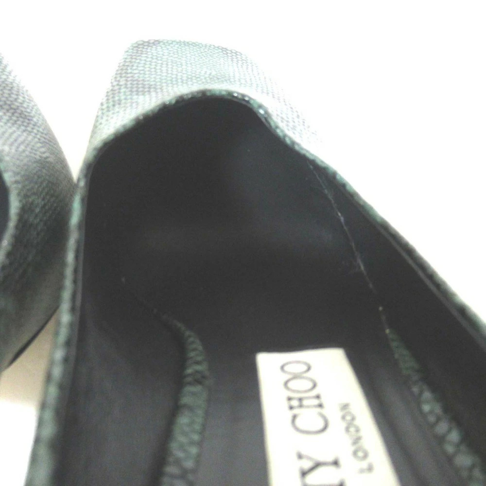 Jimmy Choo Python Embossed Square Toe Pumps Green… - image 7