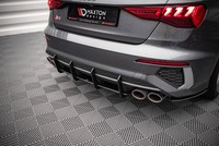 Heckansatz Diffusor Passend FüR Audi S3 Limousine 8Y Schwarz Matt