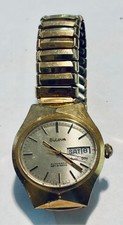 Vgt 1970s Bulova Set-O-Matic Swiss Automatic Day-Date Men’s Wristwatch # 1