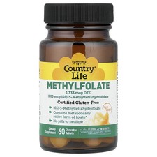 Country Life Methylfolate Orange Flavor 800 m...