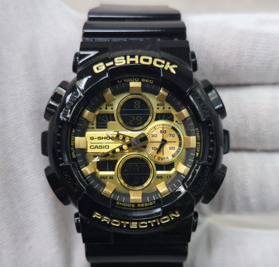Casio G-Shock GA-140GB-1A1 Analog-Digital Gold/Schwarz Zifferblatt Neu Herrenuhr